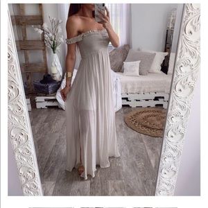 Linen maxi dress